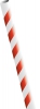 Paper Straw 195x6mm White/red striped - 9600pcs