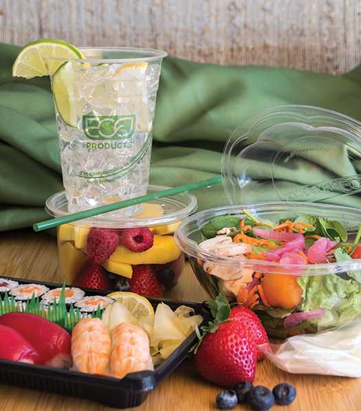 Eco-Products Grab & Go Clear Compostable Products Group Shot