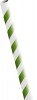 Paper Straw 195x6mm White/green striped - 9600pcs